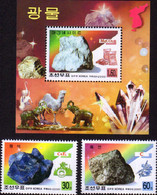 2000 North Korea Stamps Mineral Graphite And Fluorite 2v And S/S - Minéraux