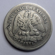 MEXICO  - GUANAJUATO -  25 Centavos - 1871 -  Mintage: 172.000 - Mexico