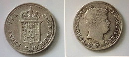 NAPOLI - FERDINANDO II DI BORBONE - 10 GRANA (Carlino) - Argento. 833% Peso Gr. 2,2 - Diametro Mm.18,5.- Contorno Rigato - Due Sicilie