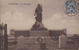CHAULNES Le Monument Cachet Couronnée De Laon à Amiens - Chaulnes