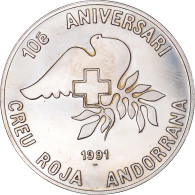 Monnaie, Andorre, 25 Diners, 1991, SUP, Argent, KM:65 - Andorra