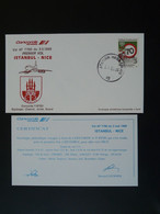 Lettre Premier Vol First Flight Cover Concorde Istanbul Nice Air France 1988 Ref 101203 - Lettres & Documents