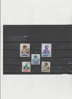 San Marino 1957 - (Sassone)  5 Stamps Della Serie "150° Anniversario Nascita Di Garibaldi" - Gebruikt