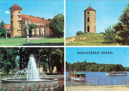 1 AK Germany / Brandenburg * Schloss Rheinsberg - Leuchtturm -Springbrunnen - Rheinsberger See - Karte Aus Der DDR Zeit - Rheinsberg