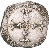 Monnaie, France, Henri IV, 1/4 D'écu à La Croix Feuillue De Face, 1608 - 1589-1610 Enrique IV