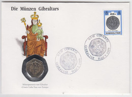 Gibraltar Coin Cover - 1990 20p Our Lady Oif Europa (Unc0 - Gibraltar