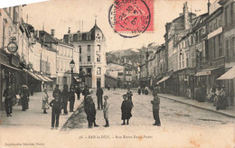 France - Bar Le Duc - Rue Entre Deux Ponts - Impr. Réunies - Animé - Horloge - Carte Postale Ancienne - Bar Le Duc