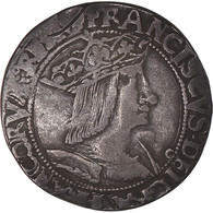 Monnaie, France, François Ier, 1/2 Teston, 1515-1547, Lyon, TTB, Argent - 1515-1547 Francesco I