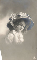 Enfant - Portrait Petite Fille Au Chapeau à Fleur - Oblitéré Liège 1909 - Carte Postale Ancienne - Portraits