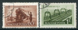 HUNGARY 1952 Railway Workers' Day  Used.  Michel 1261-62 - Usado