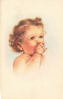 Enfant - Dessin - Portrait De Bébé - Colorisé - Edit. Stampata - Carte Postale Ancienne - Portraits