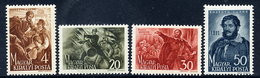 HUNGARY 1944 Kossuth Death Anniversary MNH / **.  Michel 745-48 - Unused Stamps