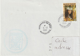 15607   HAKANAU - UA-POU - MARQUISES -  POLYNÉSIE FRANÇAISE - 1990 - Covers & Documents