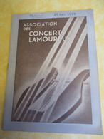 Programme Ancien/Musique/Salle GAVEAU/Ass..des Concerts LAMOUREUX/ BIGOT Pdt /1938  PROG330 - Programme