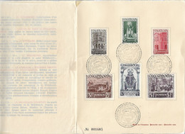 PM257/ Gd Duché TP 309/314 Saint Willibrord Obl. Echternach Pentecôte 1938 N° 1605 - Brieven En Documenten
