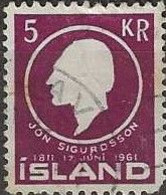 ICELAND 1961 150th Birth Anniversary Of Jon Sigurdsson (historian And Althing Member) - 5k - Sigurdsson FU - Usados