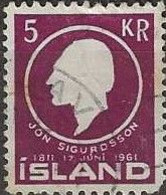 ICELAND 1961 150th Birth Anniversary Of Jon Sigurdsson (historian And Althing Member) - 5k - Sigurdsson FU - Gebraucht