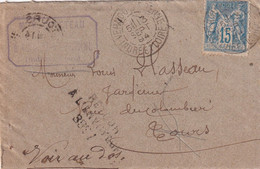 France Marcophilie - Département De L'Indre Et Loire - Vernou Sur Brenne - Lettre Type Sage - 1877-1920: Semi Modern Period