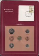 Gibraltar Coin Display Card - 1p To One Pound (1988 - 1995) - Gibilterra