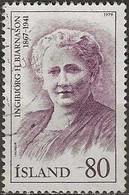 ICELAND 1979 Famous Icelanders -  80k. Ingibjorg H. Bjarnason (headmistress And First Female Member Of Althing) FU - Oblitérés