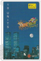 United States, US-SPR-CHR-007, Santa / New York, Christmas, World Trade Center, Mint, 2 Scans. - Sprint