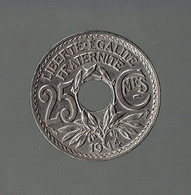 LINDAUER IIIe REPUBLIQUE - 25 CTS 1914 - SUP à NEUVE - 25 Centimes