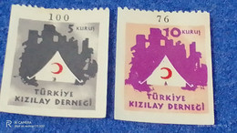 TÜRKEY--YARDIM PULLARI-1950-60- KI9ZILAY DERNEĞİ   (*) - Charity Stamps