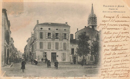 Valence D'agen * Poste Et Rue De La République * 1903 - Valence