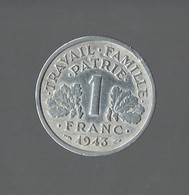 BAZOR ETAT FRANCAIS - 1 F 1943 B - TB à TTB - 1 Franc