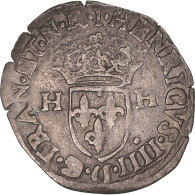 Monnaie, France, Henri IV, Douzain Aux Deux H, 1592, Limoges, TTB, Argent - 1589-1610 Heinrich IV.