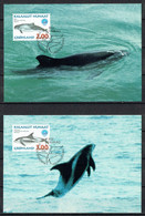 Greenland 1998.  Greenlandic Whales. Int. Ocean Year.. Michel 316y - 321y Maxi Cards. - Maximum Cards