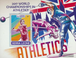 Sierra Leone Miniature Sheet 1333 (complete. Issue.) Unmounted Mint / Never Hinged 2017 Athletics-WM 2017 - Sierra Leone (1961-...)