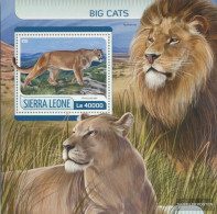 Sierra Leone Miniature Sheet 1248 (complete. Issue.) Unmounted Mint / Never Hinged 2017 Big Cats - Sierra Leone (1961-...)