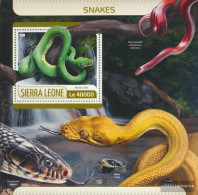 Sierra Leone Miniature Sheet 1242 (complete. Issue.) Unmounted Mint / Never Hinged 2017 Snakes - Sierra Leone (1961-...)