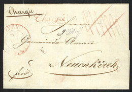SUISSE Préphilatélie 1839: LAC Chargée (cursive Rouge) De Lucerne à Neuenkirch (LU) Du 8.5 Non Taxée (officielle) - ...-1845 Préphilatélie