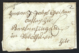 SUISSE Préphilatélie 1825: LAC De Burgistein (BE) à Zilv (?) Du 3.10 Taxée 2kr Puis 6kr - ...-1845 Préphilatélie