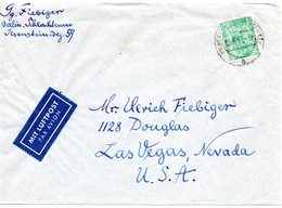 64216 - Berlin - 1954 - 90Pfg Bauten I EF A LpBf BERLIN -> Las Vegas, NV (USA) - Briefe U. Dokumente