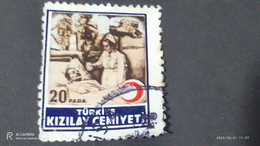 TÜRKEY--YARDIM PULLARI-1930-50-    20P  KIZILAY CEMİYETİ  DAMGALI - Liefdadigheid Zegels