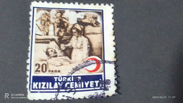 TÜRKEY--YARDIM PULLARI-1930-50-    20P  KIZILAY CEMİYETİ  DAMGALI - Francobolli Di Beneficenza