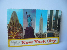 GREETING FROM NEW YORK CITY  ETATS UNIS THE WONDER CITY CPM 1982 MANHATTAN POST CARD PUB - World Trade Center