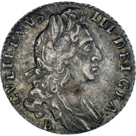 Monnaie, Grande-Bretagne, William III, 6 Pence, 1696, Bristol, TB+, Argent - G. 6 Pence