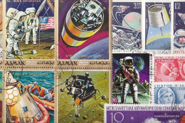 Motives 50 Different Space And Missile Stamps  In Complete Expenditure - Collections