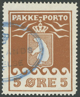 GRÖNLAND - PAKKE-PORTO 6A O, 1928, 5 Ø Hellrotbraun, (Facit P 6III), Pracht - Parcel Post