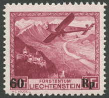 LIECHTENSTEIN 148 **, 1935, 60 Rp. Auf 1 Fr. Postflug Vaduz-Altenthein-Innsbruck, Postfrisch, Pracht, Mi. 190.- - Other & Unclassified