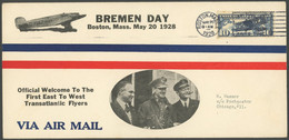 US-FLUGPOST 20.5.1928, Erster Transatlantikflug Ost-West, USA-Willkommensflug, Pracht - Other & Unclassified