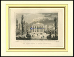 WIEN: Der Teeseus-Tempel Im Volksgarten, Stahlstich Von Bayrer/Höfer, 1840 - Lithographies