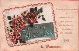Delcampe - BELGIQUE - Waremme - Carte Fantaisie - Sinceres Affections De Waremme - Carte Postale Ancienne - - Waremme