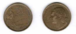 FRANCE   20 FRANCS 4 FEATHERS 1950 (KM # 916.1) #6946 - 20 Francs