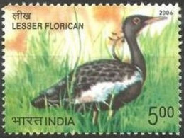 INDIA 2006 ENDANGERED BIRDS 1v Stamp MNH, As Per Scan, P.O Fresh & Fine - Pelícanos