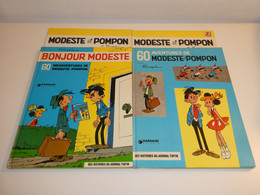 LOT MODESTE ET POMPON COLLECTION COTE D'OR + TOMES 1/2 (Reeditions  / Franquin) - Bücherpakete